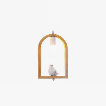 Wood Bird Resin Pendant Light Pendant light