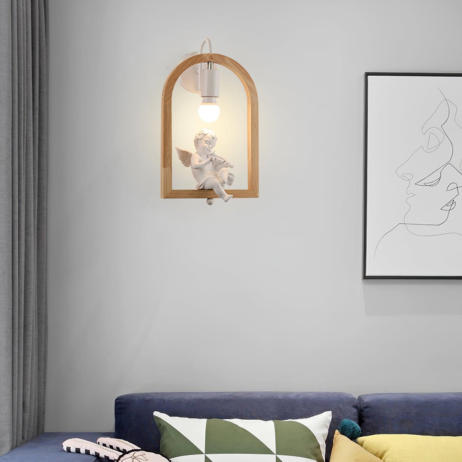 Wood Bird Resin Wall Light Wall lamp