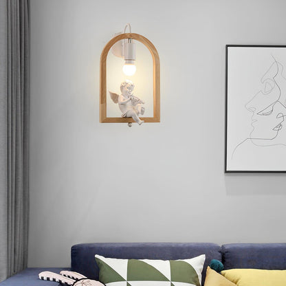 Wood Bird Resin Wall Light Wall lamp