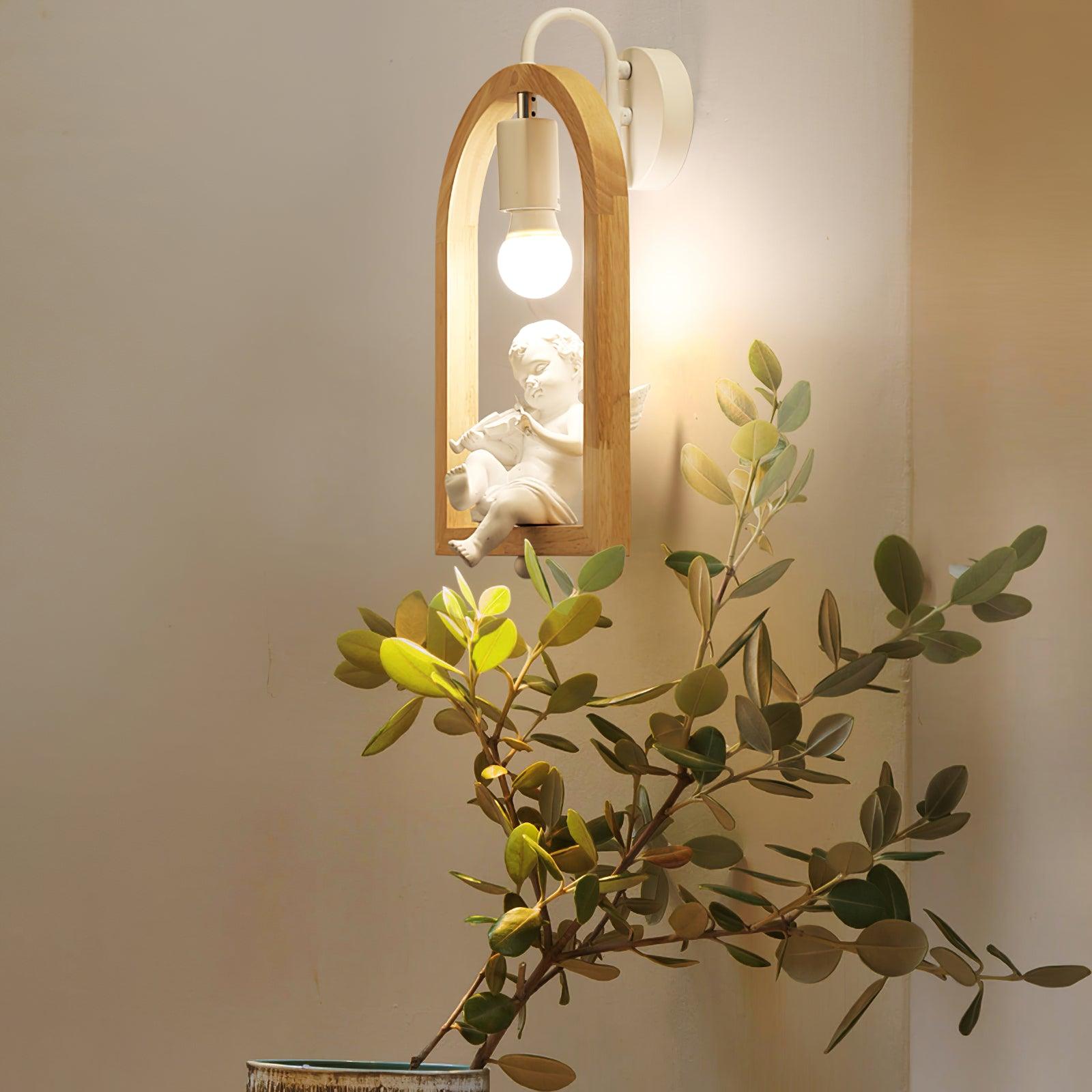 Wood Bird Resin Wall Light Wall lamp