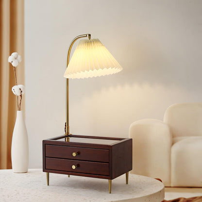Wood Drawer Table Lamp Table lamp