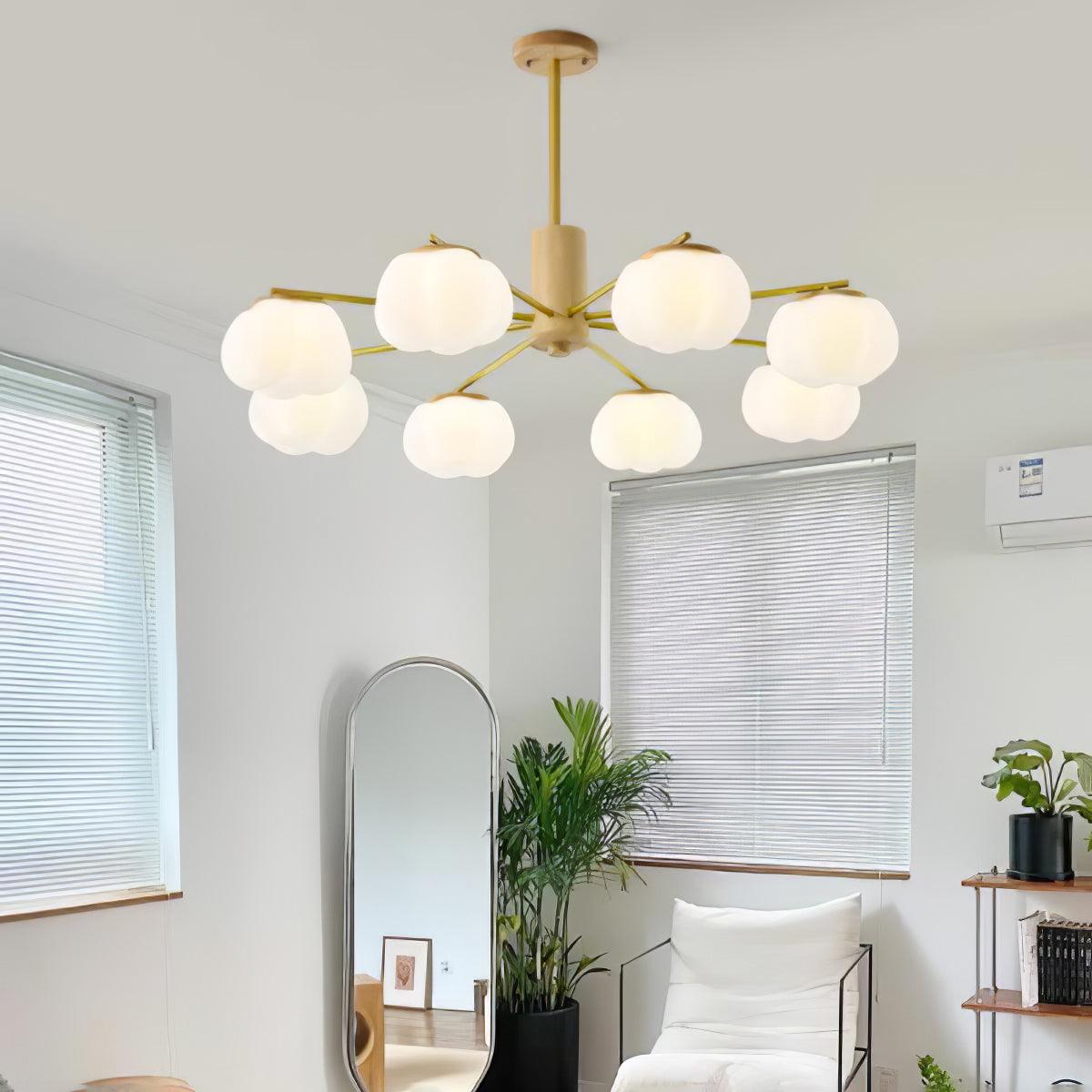 Wooden Cotton Balls Chandelier Chandelier