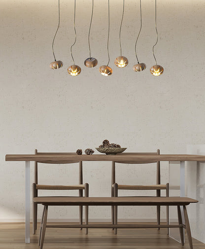 Wood Pumpkin Cluster Chandelier Chandelier