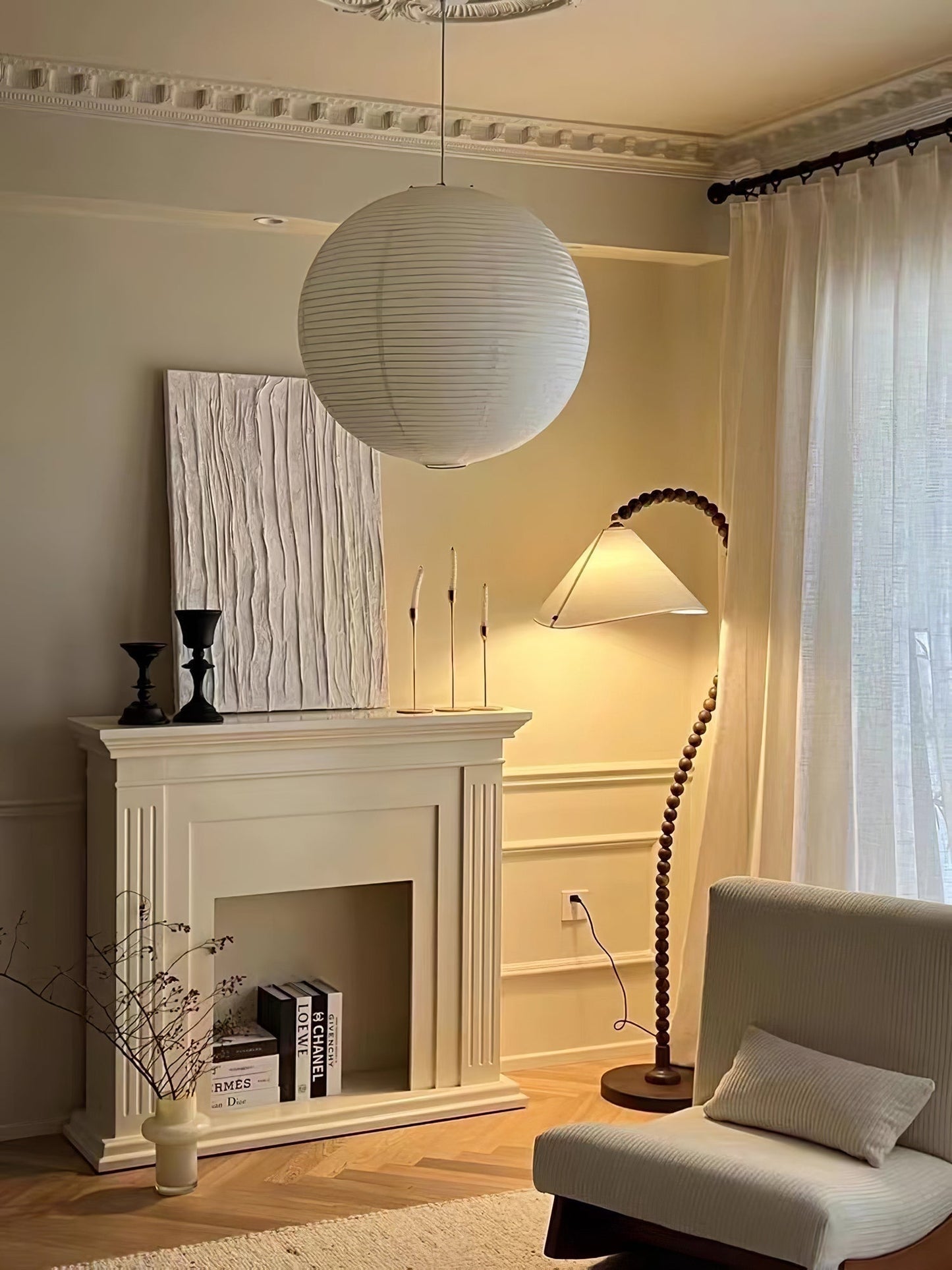 Wooden Bead Floor Lamp Floor lamp