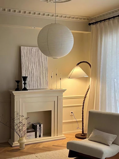 Wooden Bead Floor Lamp Floor lamp