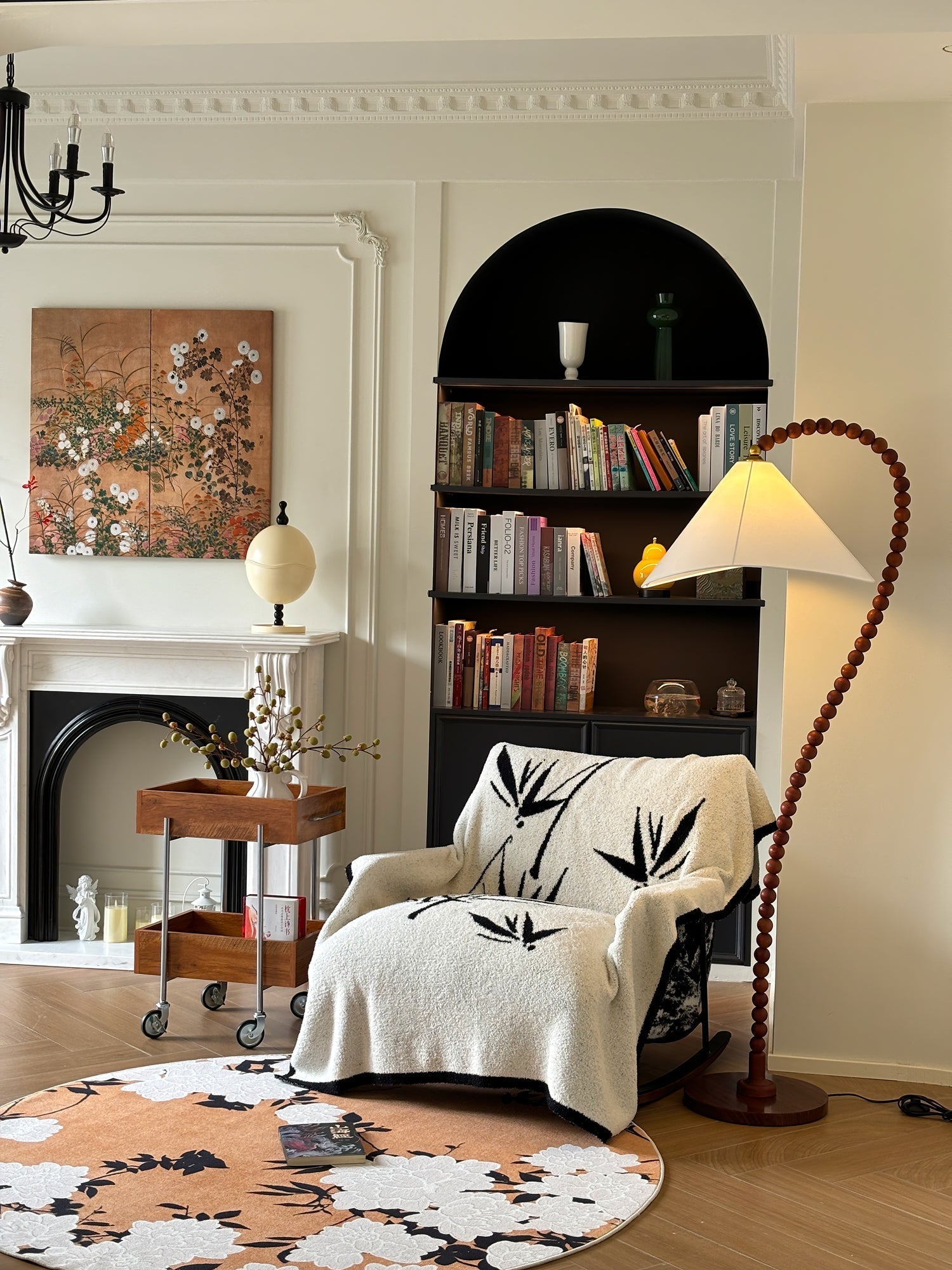 Wooden Bead Floor Lamp Floor lamp