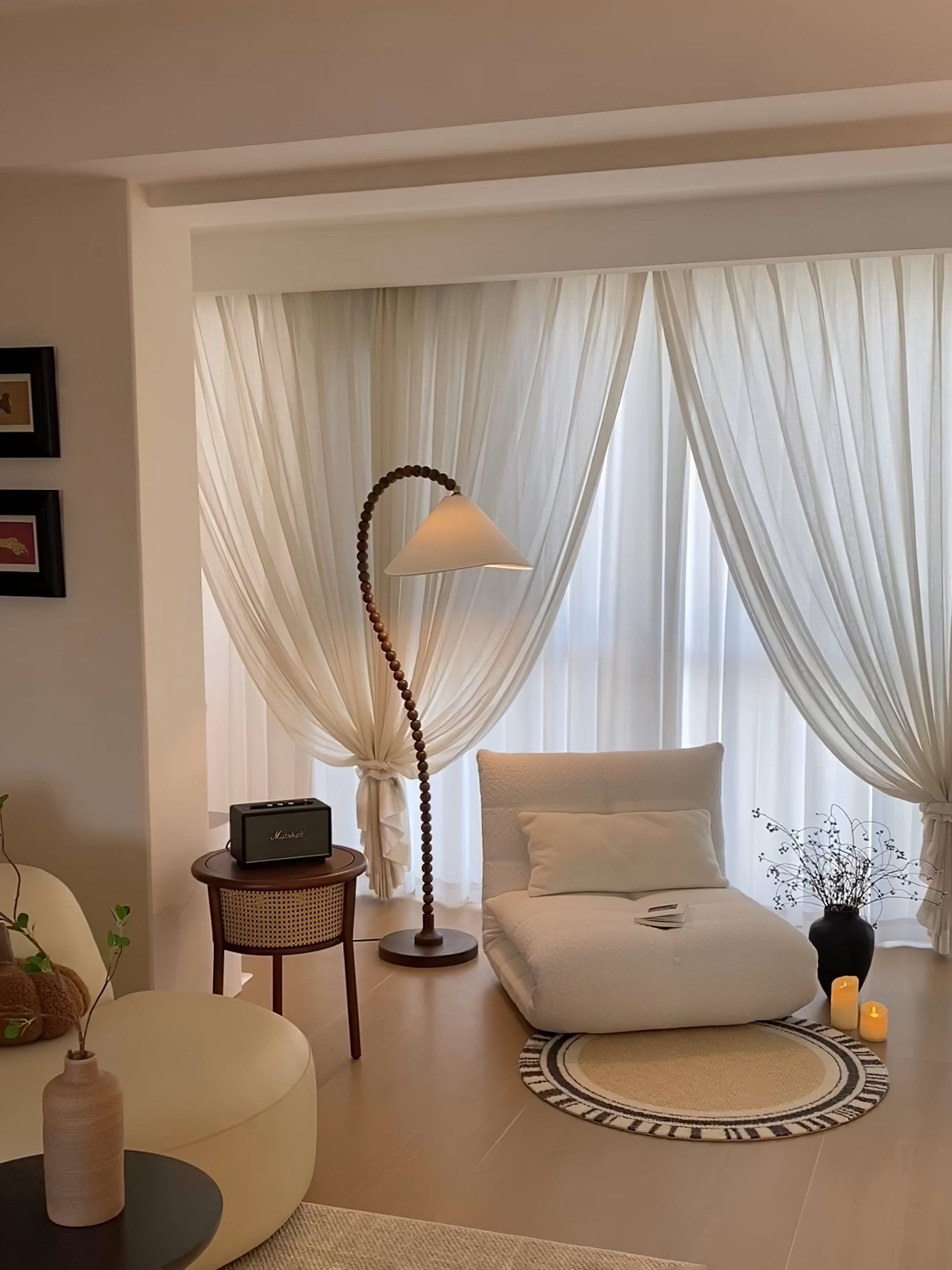 Wooden Bead Floor Lamp Floor lamp