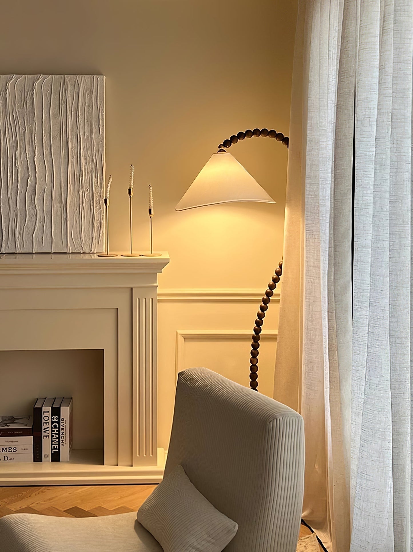 Wooden Bead Floor Lamp Floor lamp