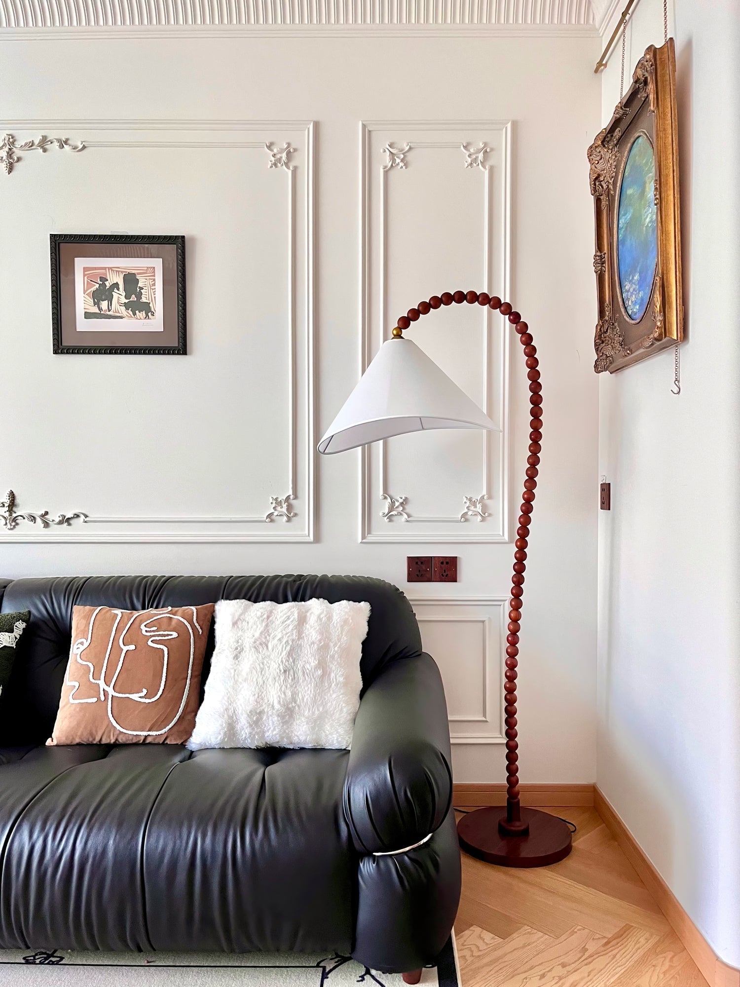 Wooden Bead Floor Lamp Floor lamp