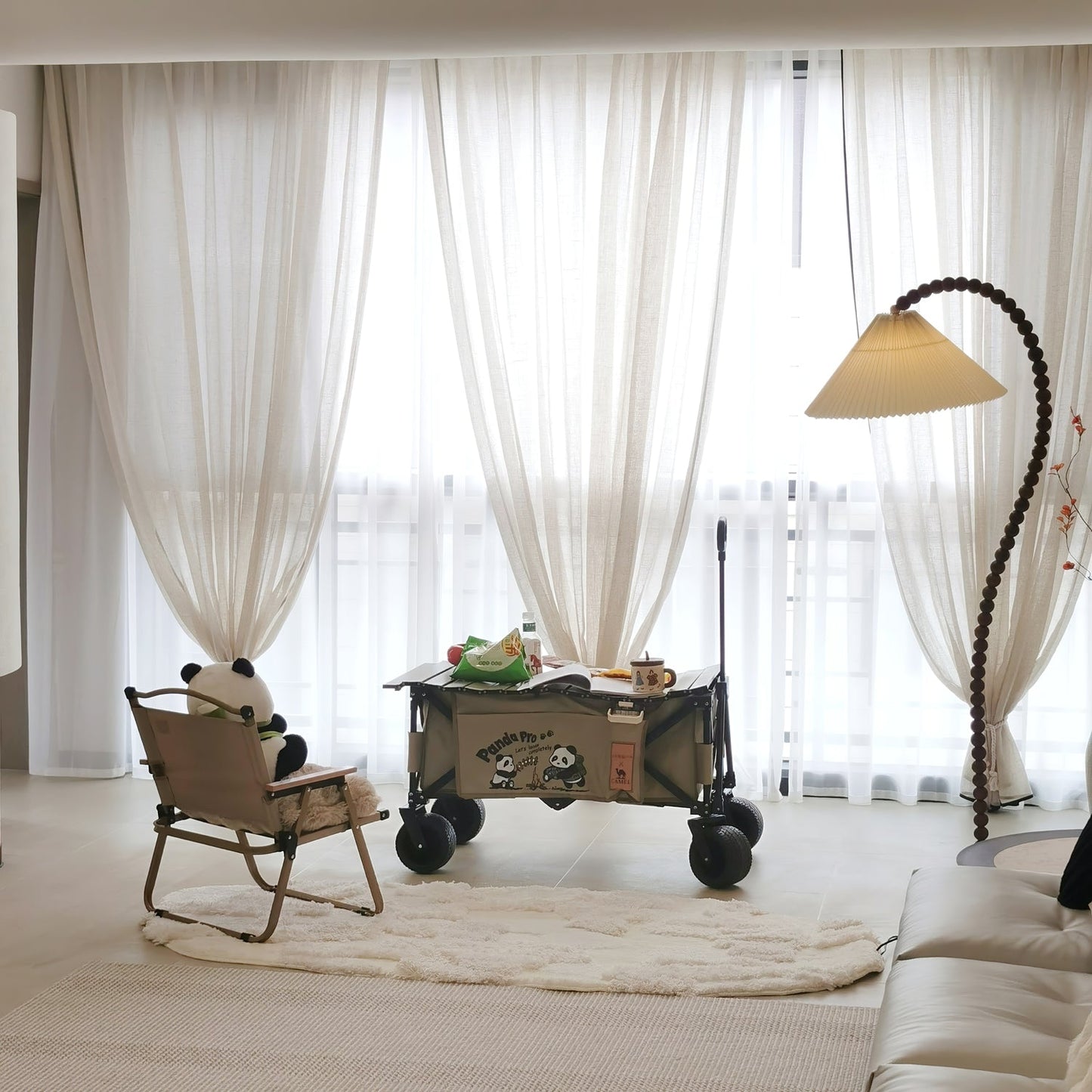 Wooden Bead Floor Lamp Floor lamp