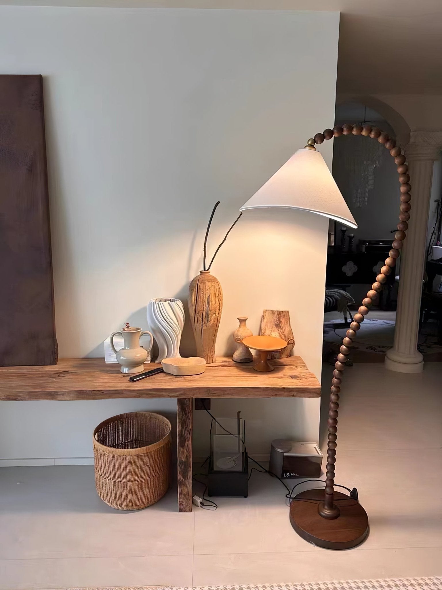 Wooden Bead Floor Lamp Floor lamp