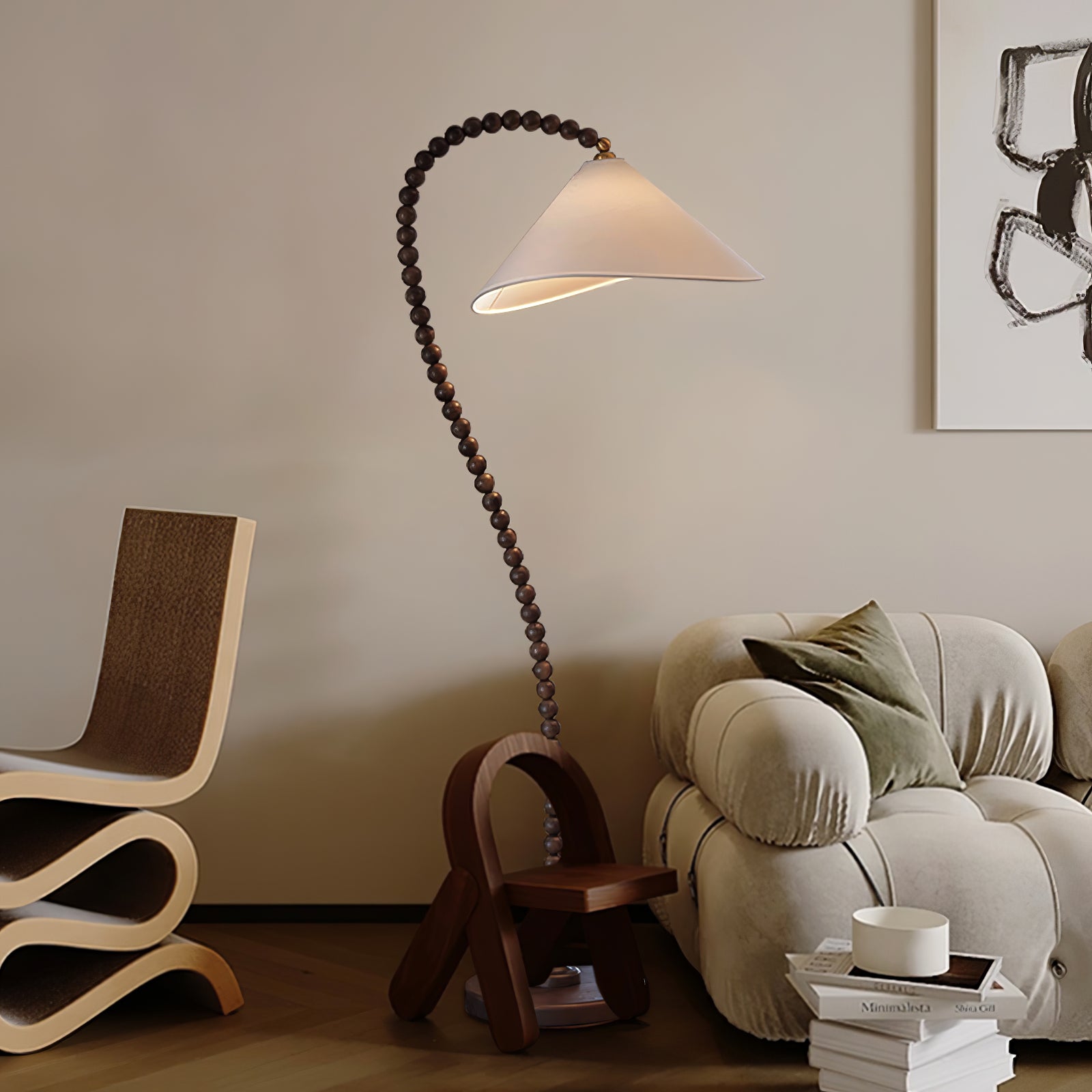 Wooden Bead Floor Lamp Floor lamp