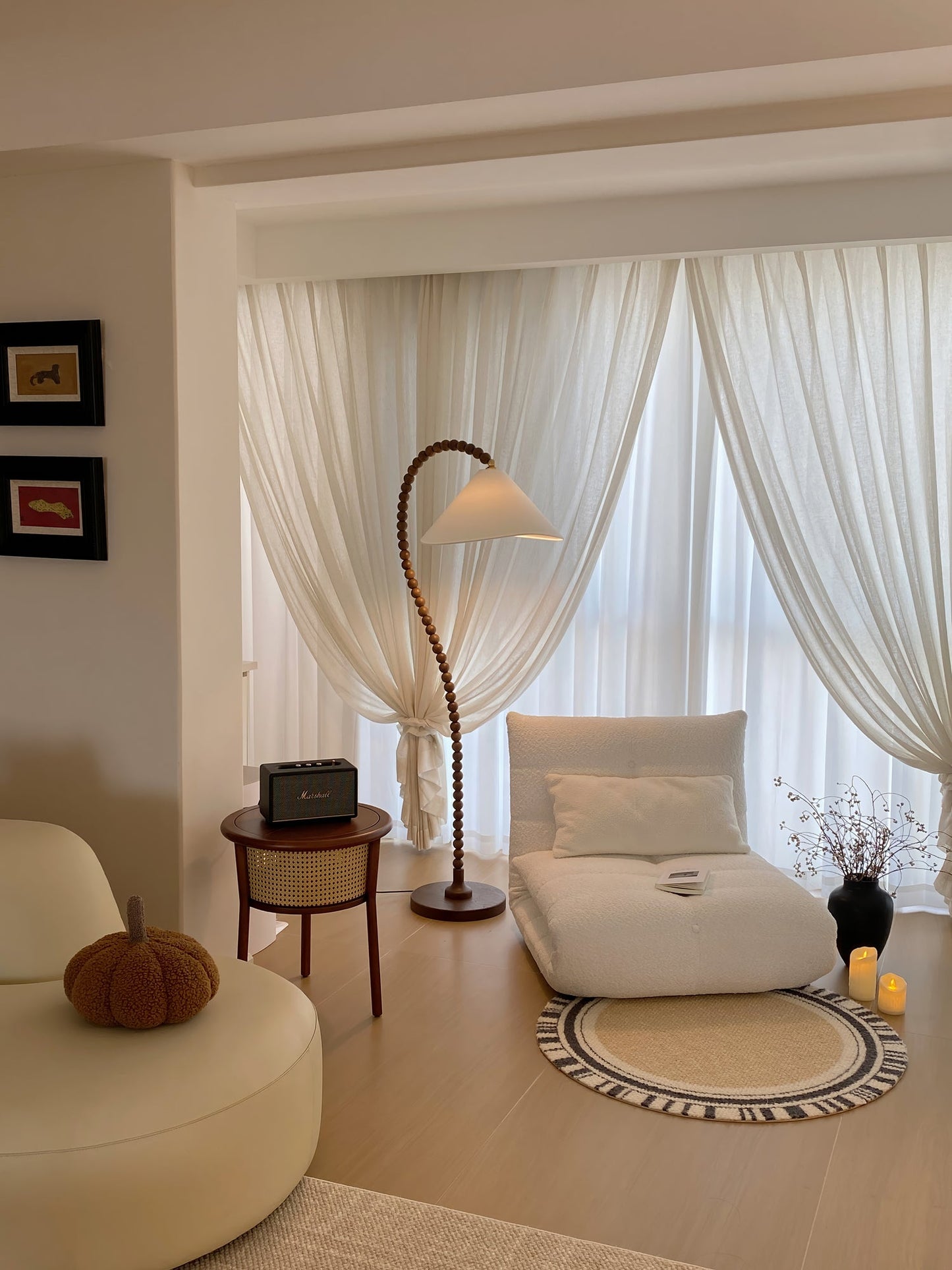 Wooden Bead Floor Lamp Floor lamp