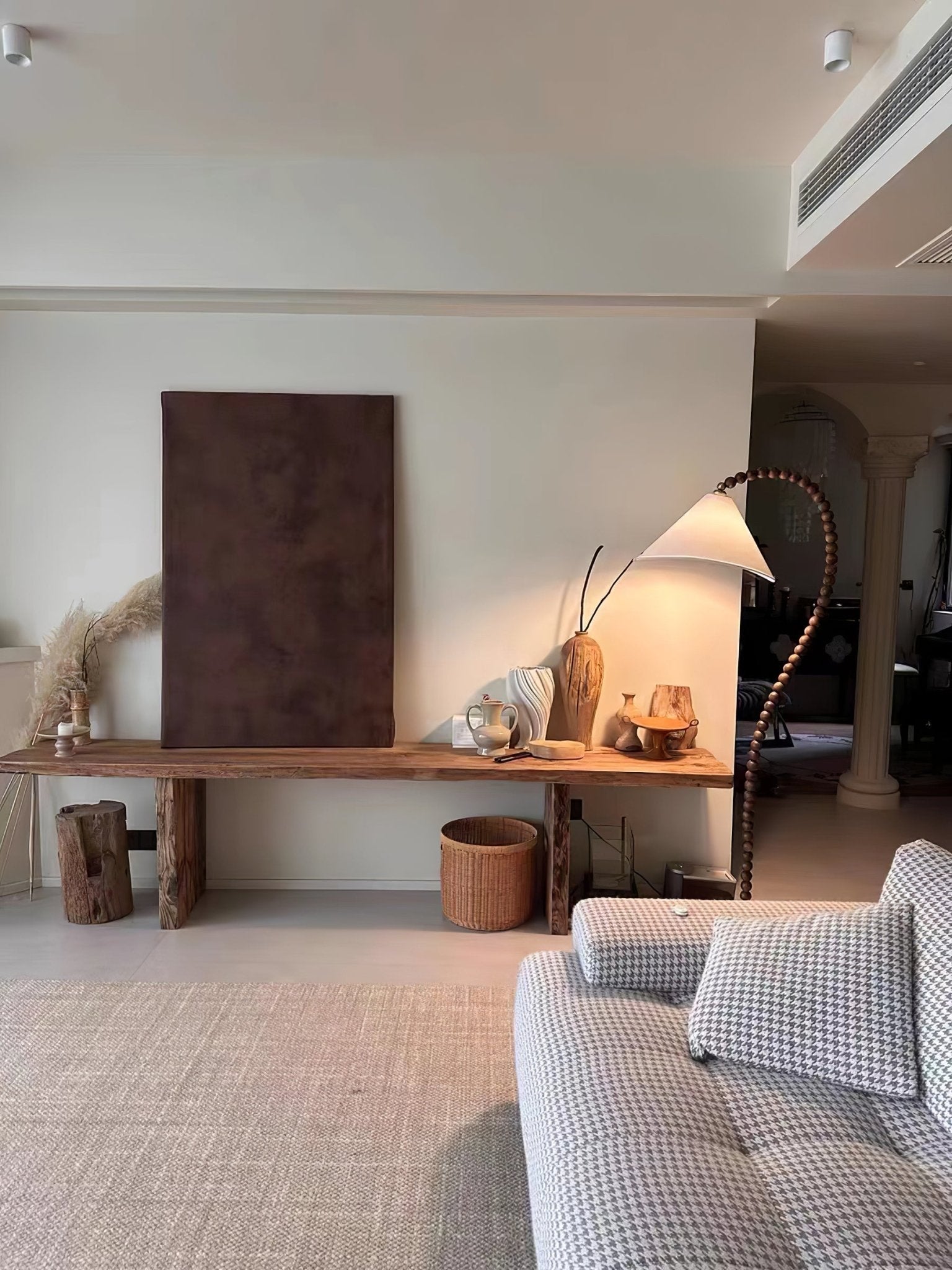 Wooden Bead Floor Lamp Floor lamp
