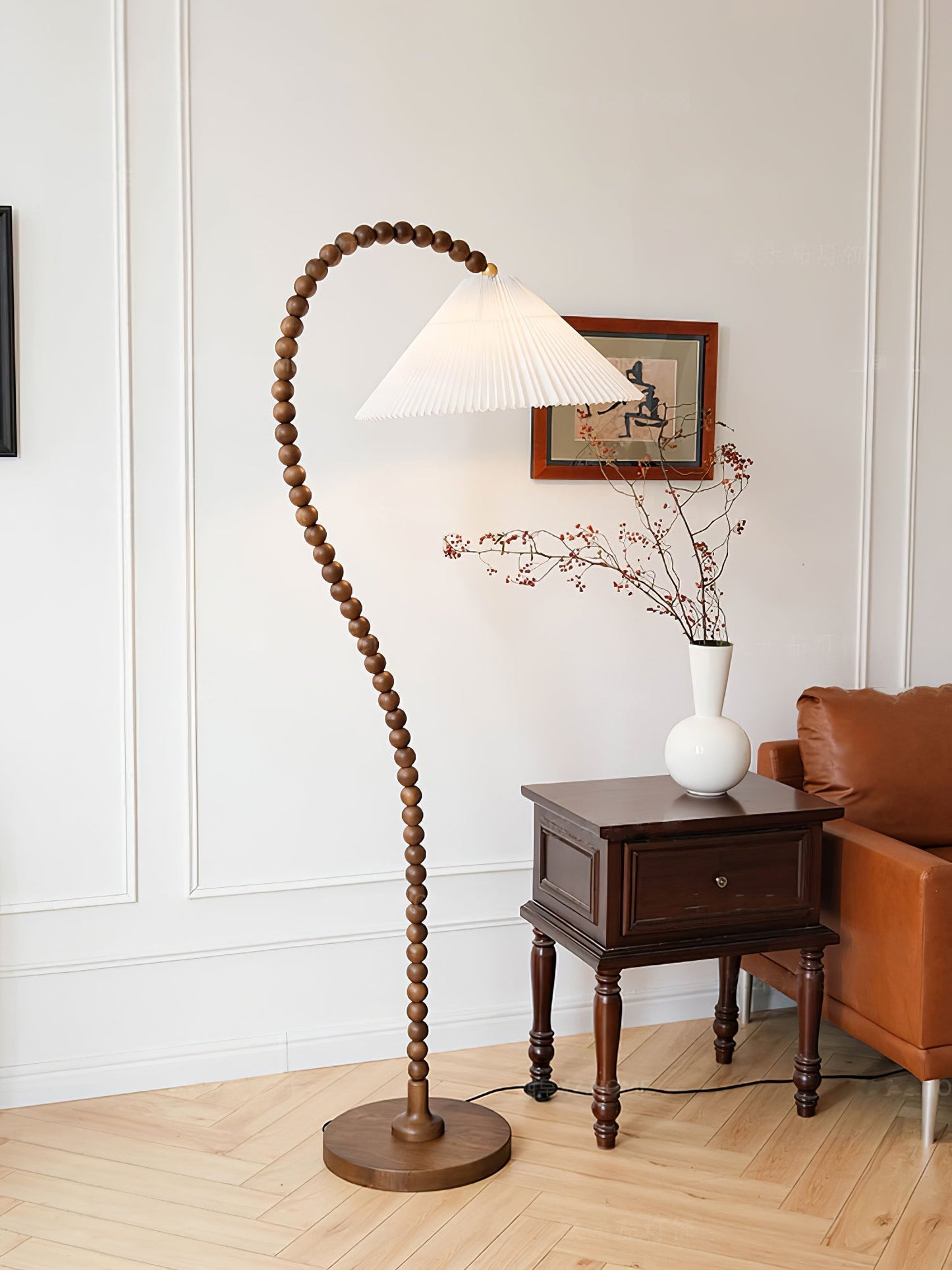Wooden Bead Floor Lamp Floor lamp