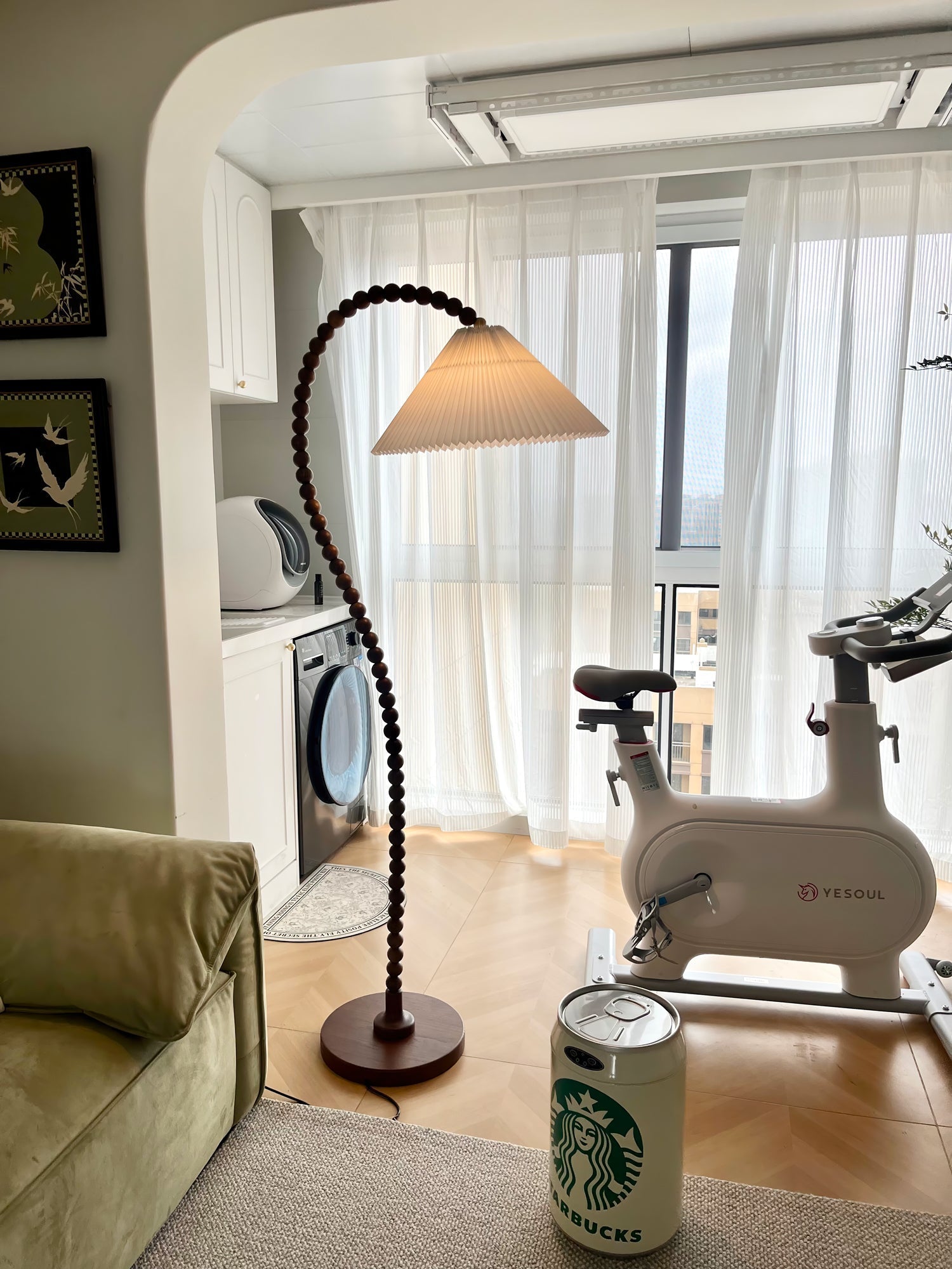 Wooden Bead Floor Lamp Floor lamp