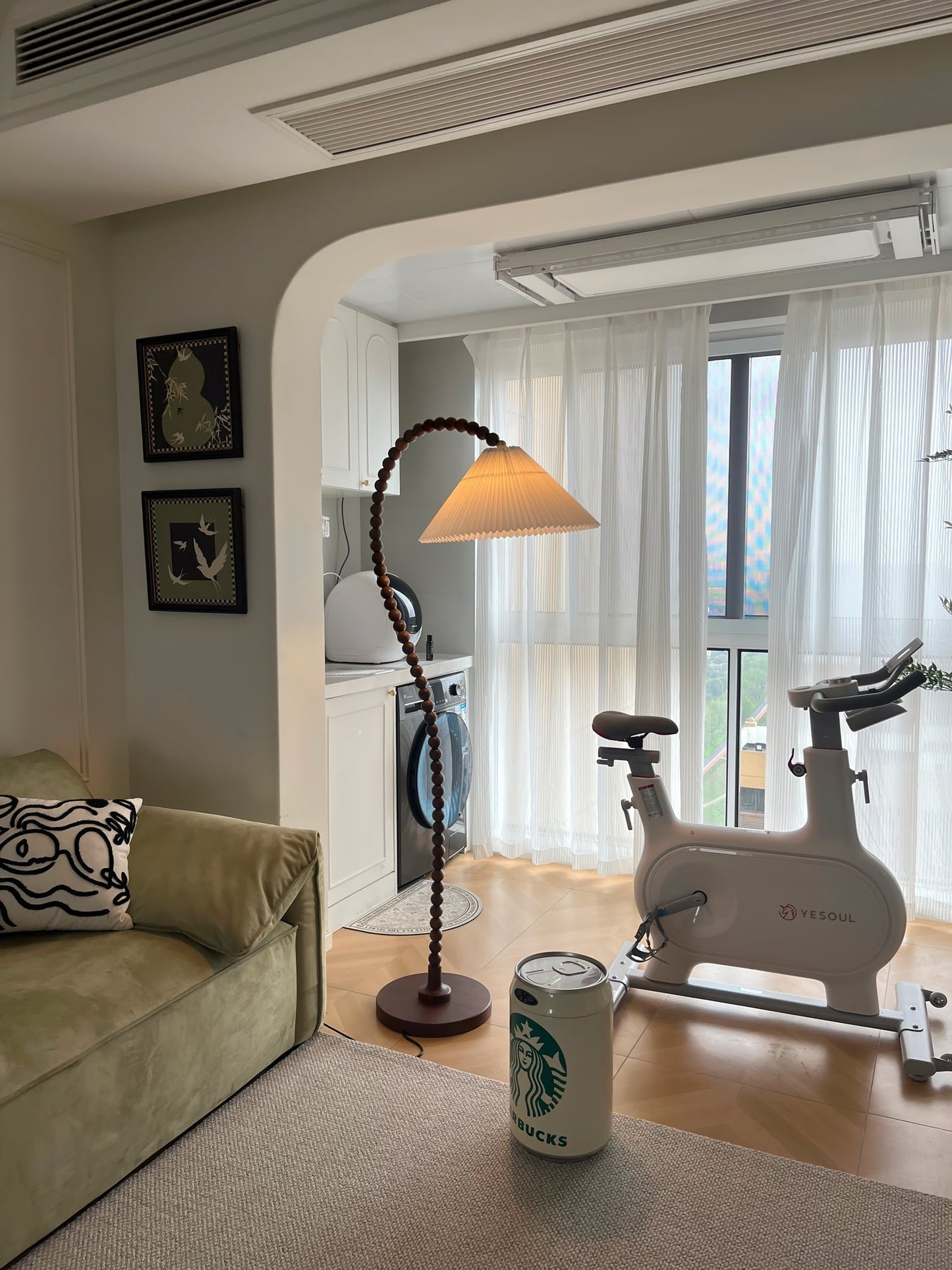 Wooden Bead Floor Lamp Floor lamp