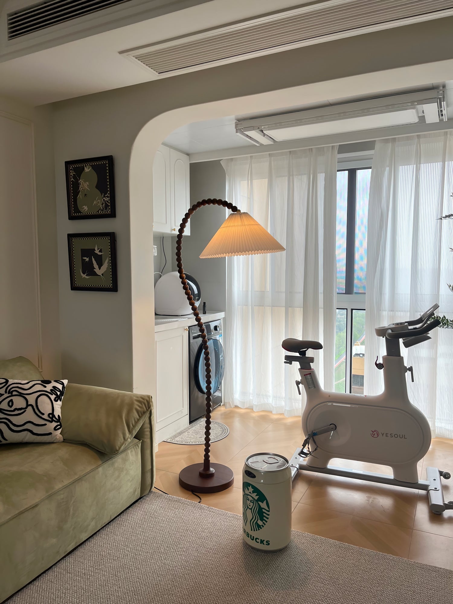 Wooden Bead Floor Lamp Floor lamp