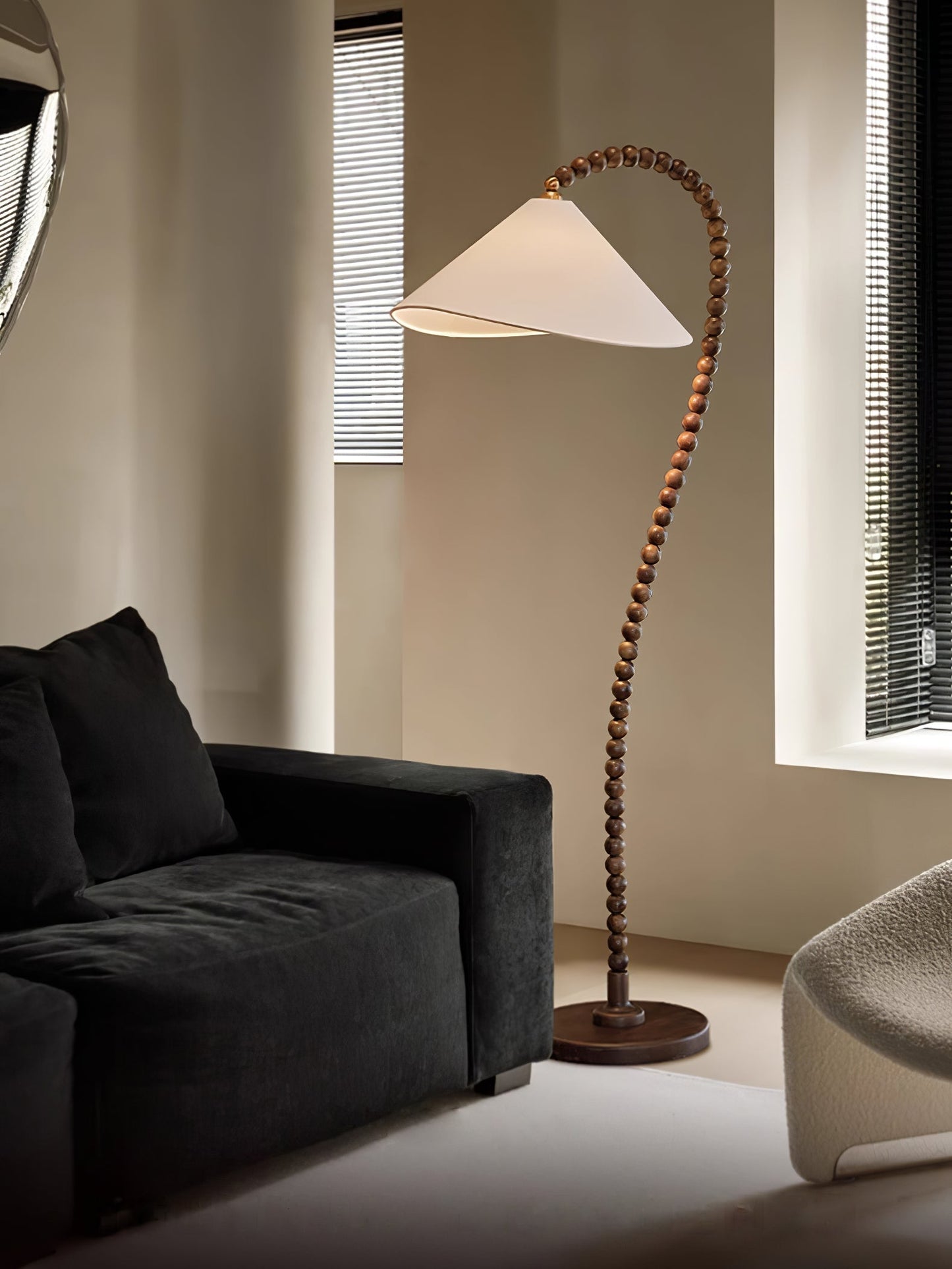 Wooden Bead Floor Lamp Floor lamp