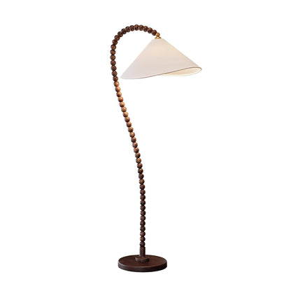 Wooden Bead Floor Lamp Model A Dia 21.7″ x H 66.9″ / Walnut Color / US Plug Floor lamp