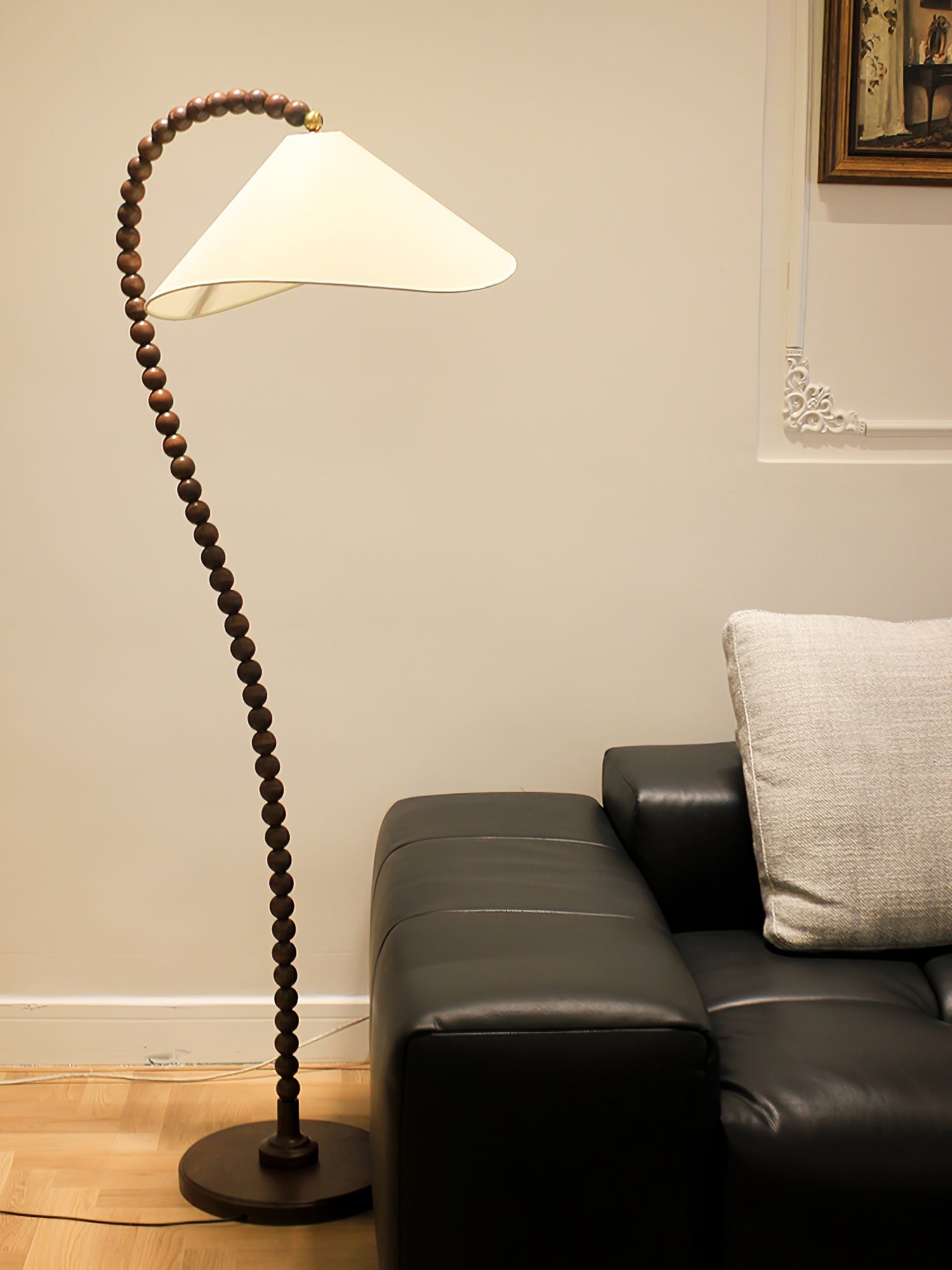 Wooden Bead Floor Lamp Floor lamp
