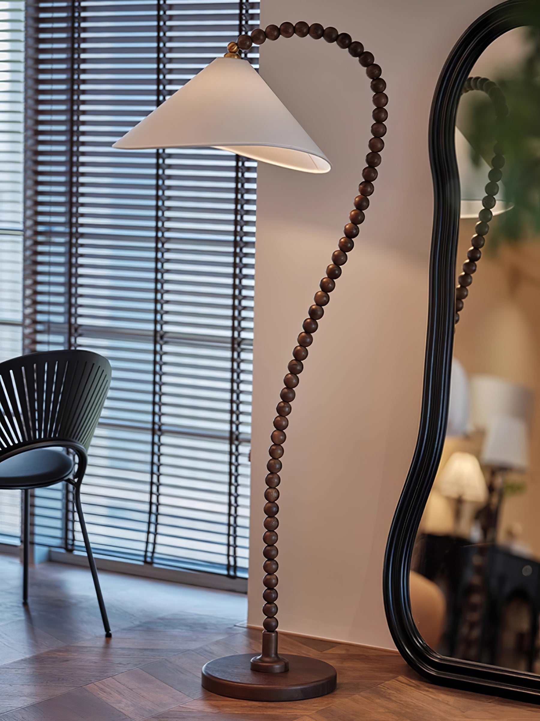 Wooden Bead Floor Lamp Floor lamp