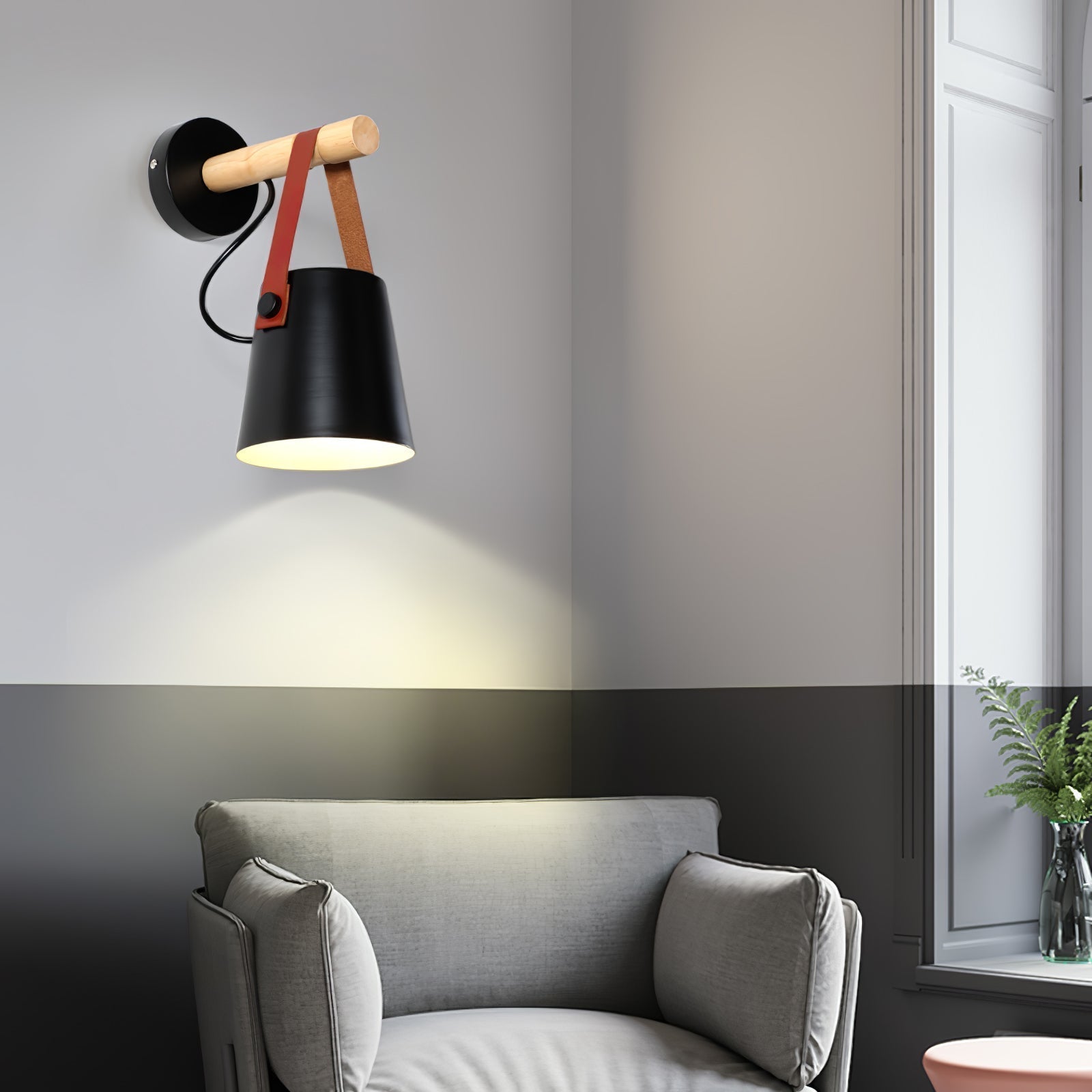 Wooden Conical Wall Light Wall lamp
