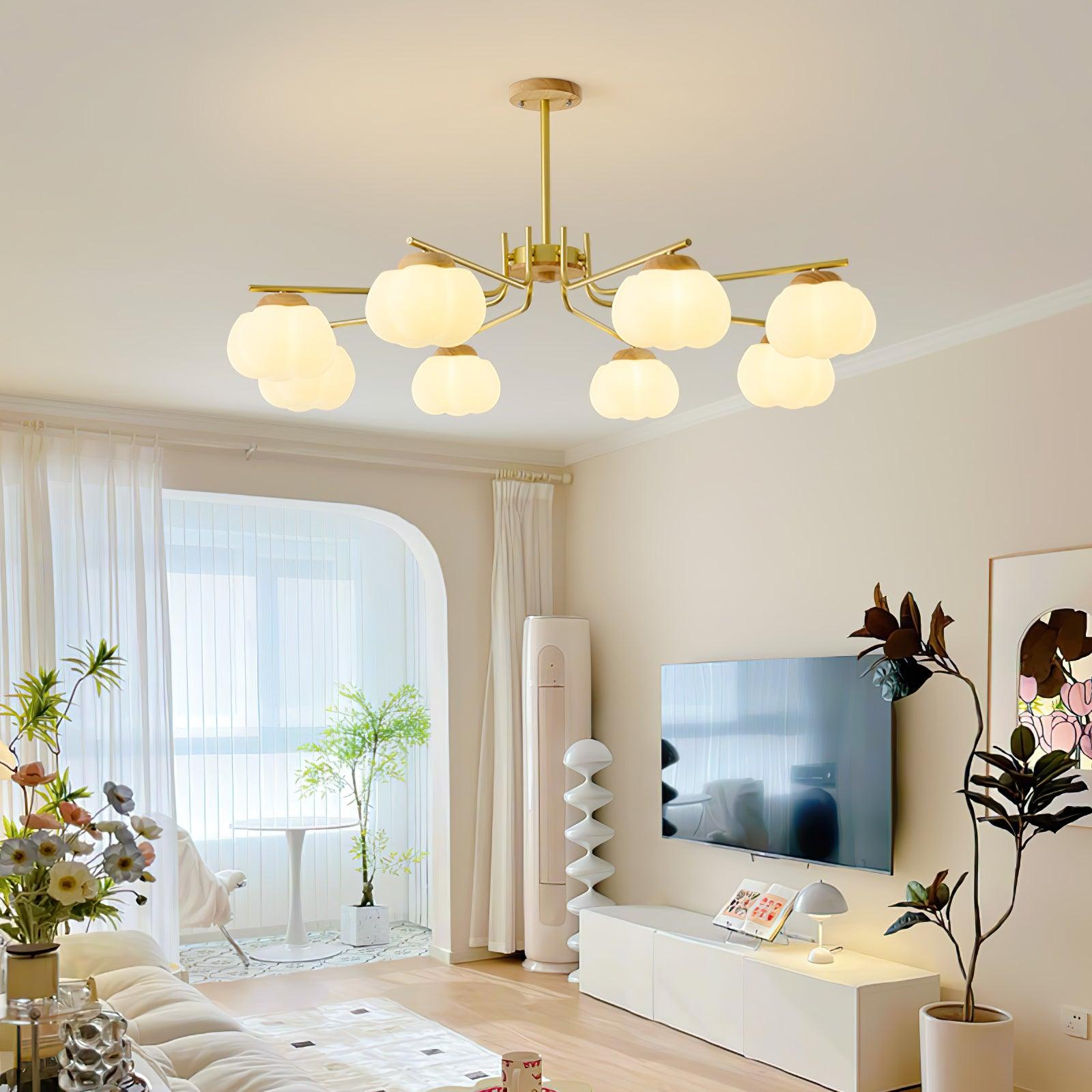 Plastic Cotton Balls Chandelier Chandelier