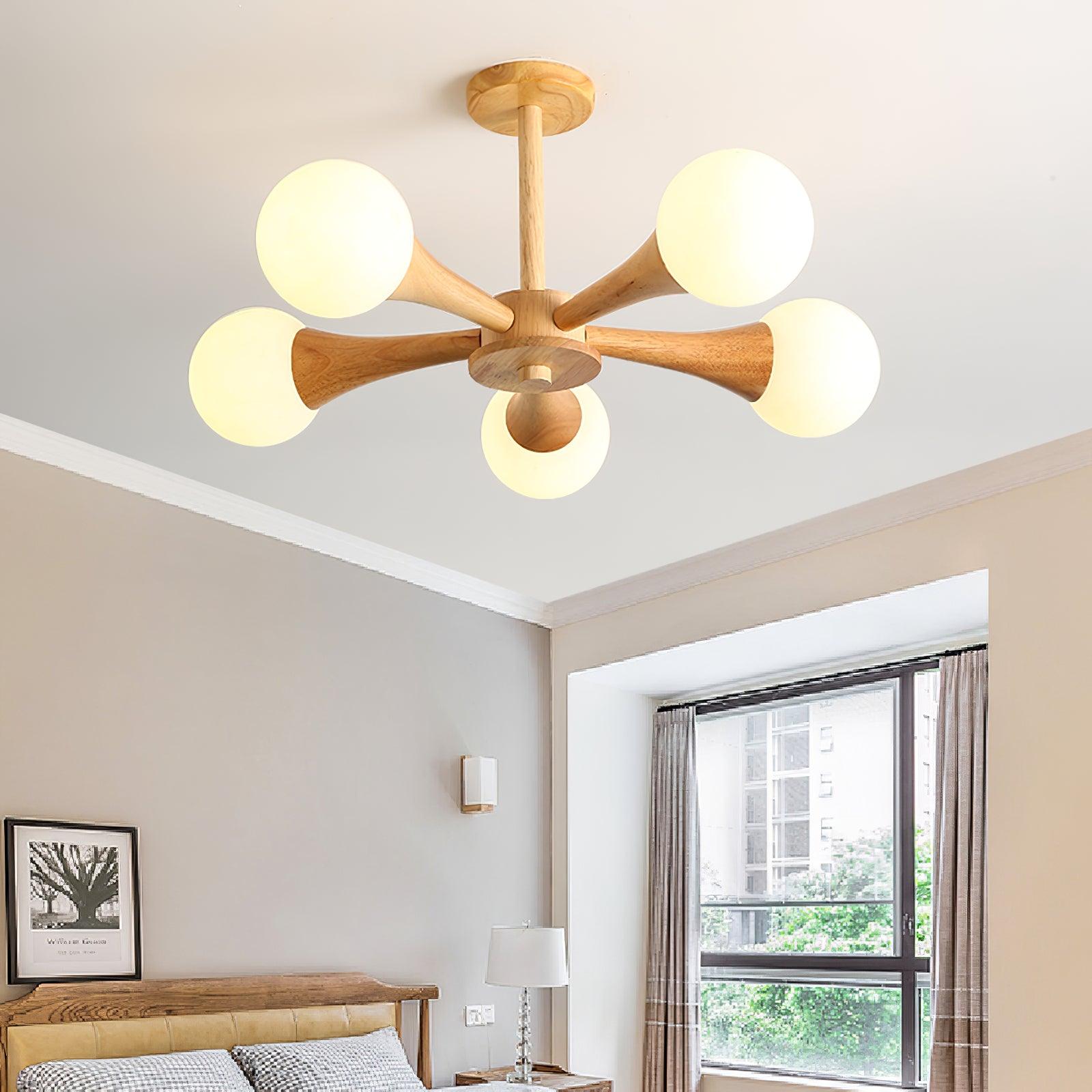 Wooden Nera Chandelier Chandelier
