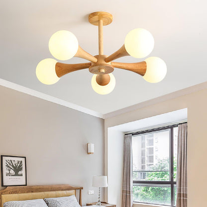 Wooden Nera Chandelier Chandelier