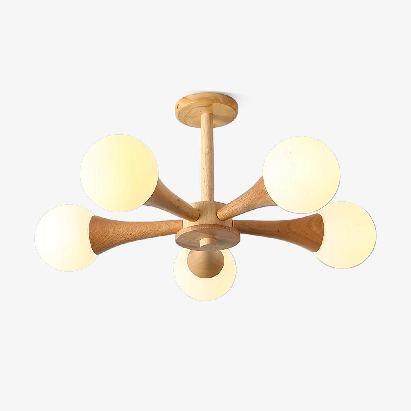 Wooden Nera Chandelier Chandelier