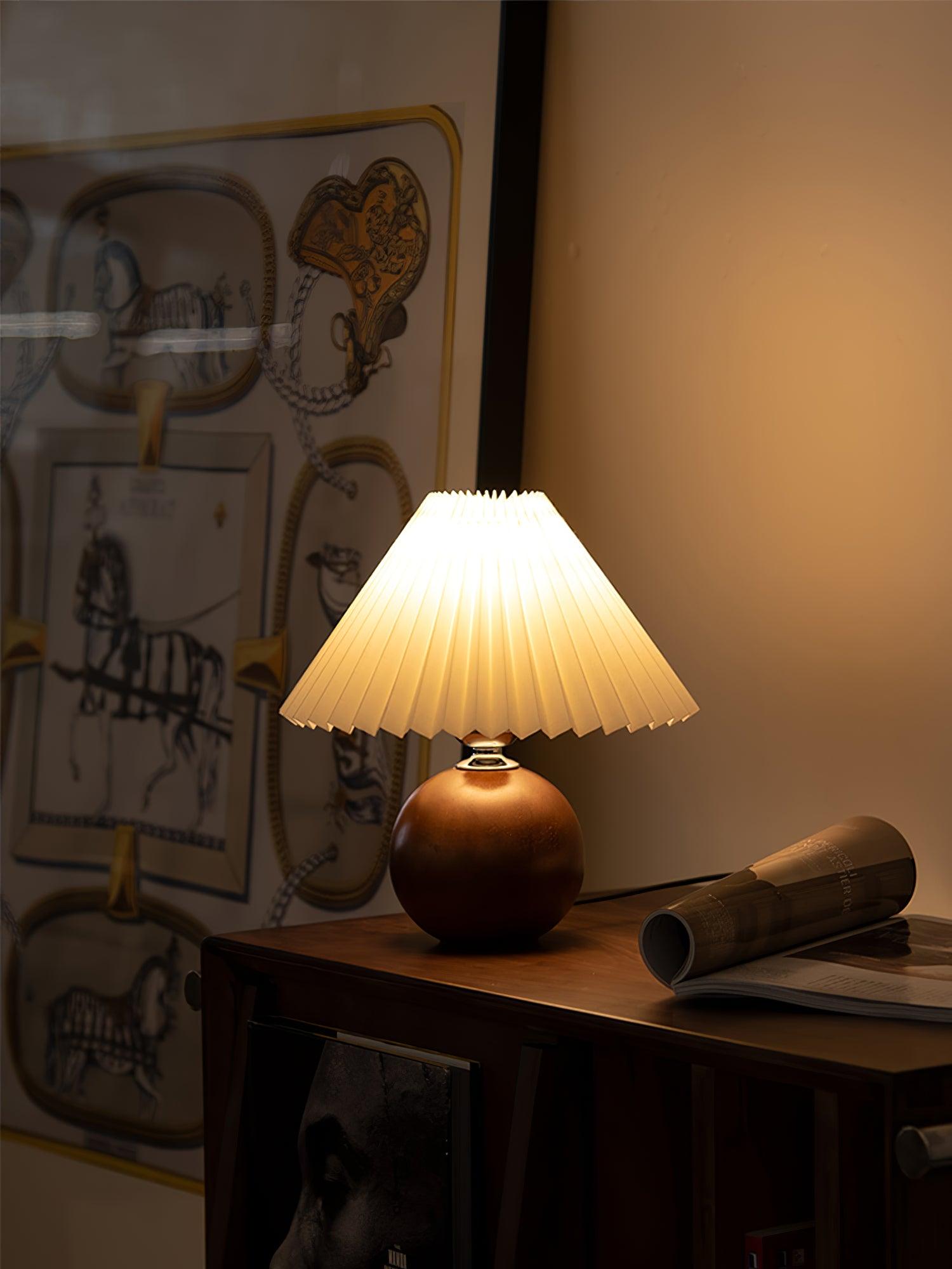 Wooden Pleated Table Lamp Table lamp