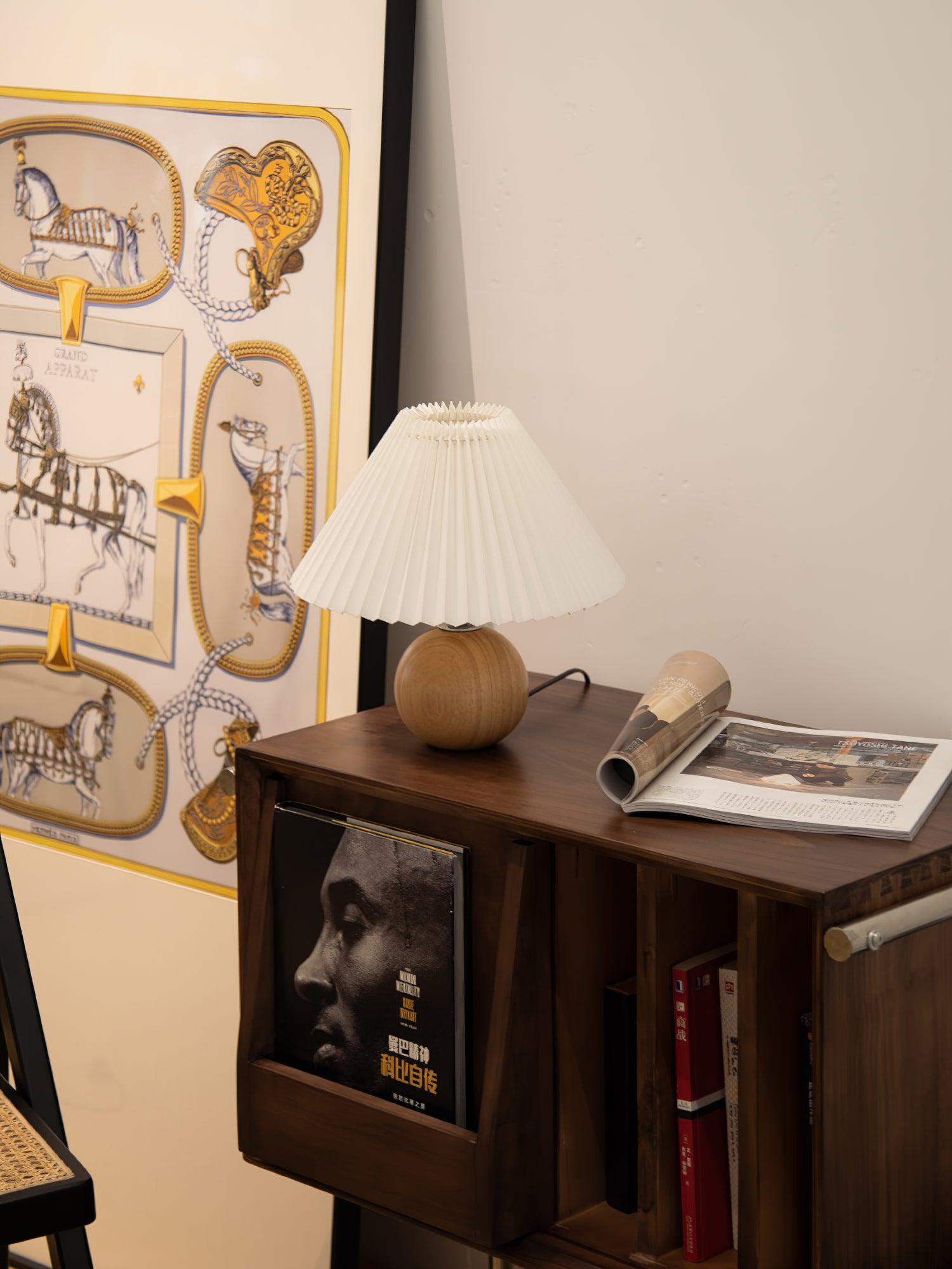 Wooden Pleated Table Lamp Table lamp