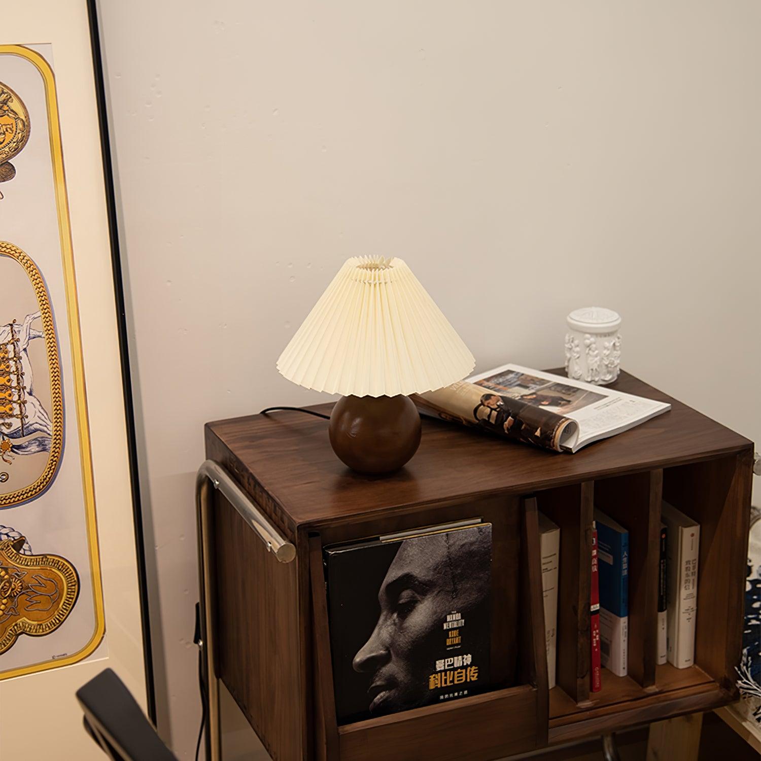 Wooden Pleated Table Lamp Table lamp