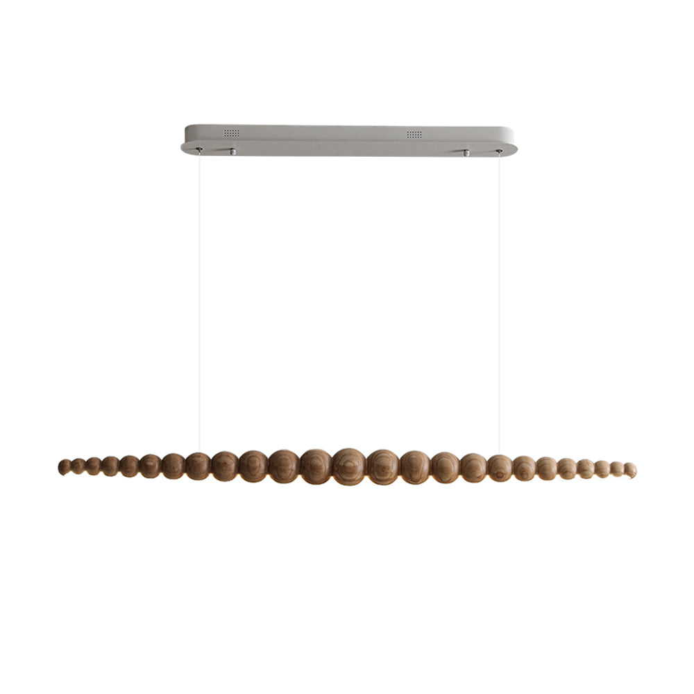 Woodline Orb Pendant Light L 118cm x H 8cm / L 46.4″ x H 3.1″ / Wood Color / Warm Light Pendant light