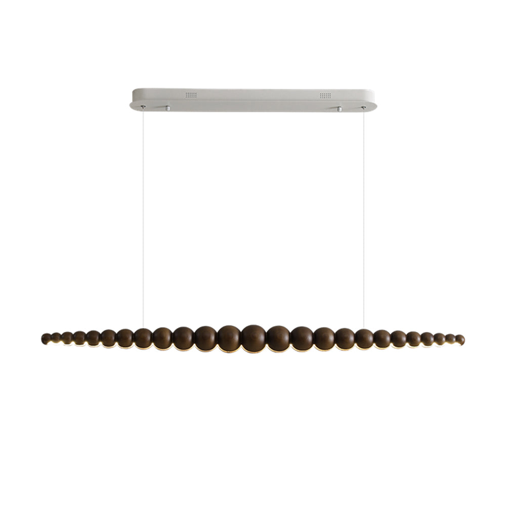 Woodline Orb Pendant Light L 118cm x H 8cm / L 46.4″ x H 3.1″ / Walnut Color / Warm Light Pendant light