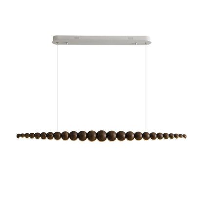 Woodline Orb Pendant Light L 118cm x H 8cm / L 46.4″ x H 3.1″ / Walnut Color / Warm Light Pendant light