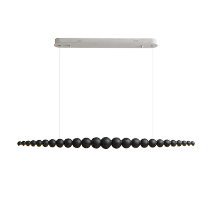 Woodline Orb Pendant Light L 118cm x H 8cm / L 46.4″ x H 3.1″ / Black / Warm Light Pendant light