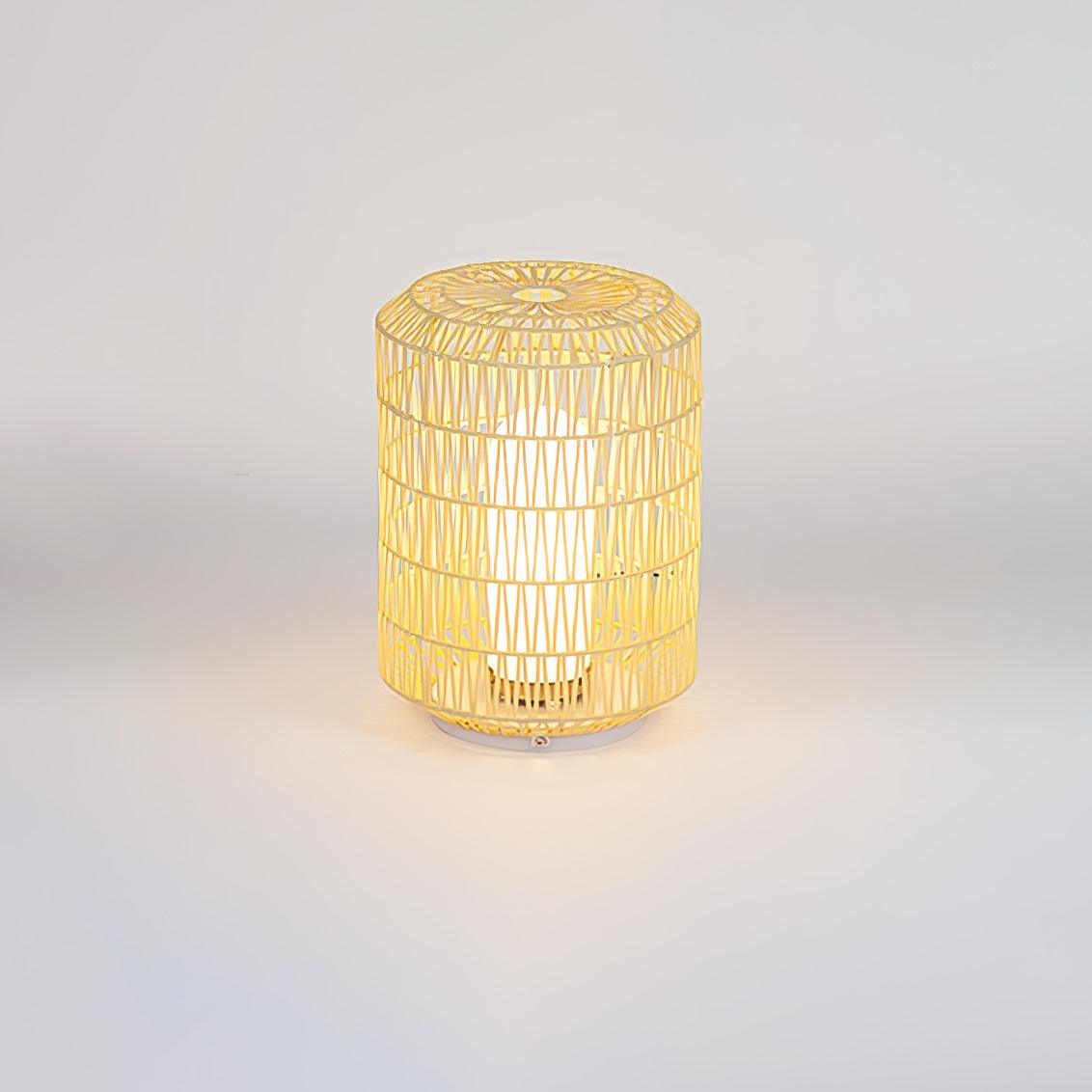 Woven Rattan Outdoor Lamp ? 12.2″ x H 16.1″ / Dia 31cm x H 41cm / Warm Light / Model A: Wired Version Outdoor Lighting