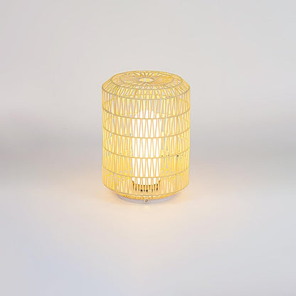 Woven Rattan Outdoor Lamp ? 12.2″ x H 16.1″ / Dia 31cm x H 41cm / Warm Light / Model A: Wired Version Outdoor Lighting