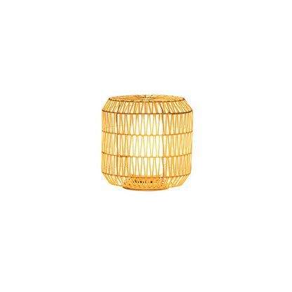 Woven Rattan Outdoor Lamp ? 12.2″ x H 11″ / Dia 31cm x H 28cm / Warm Light / Model A: Wired Version Outdoor Lighting