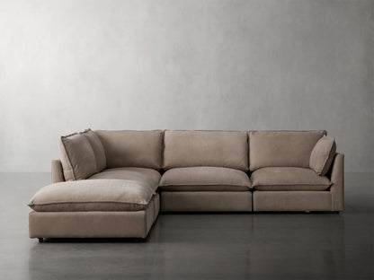 Owen Nubuck Leather Five-Piece Sectional