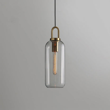 Glass Pendant Light ? 5.1″ x H15.7″ / Dia 13cm x H 40cm / Transparent glass Pendant light