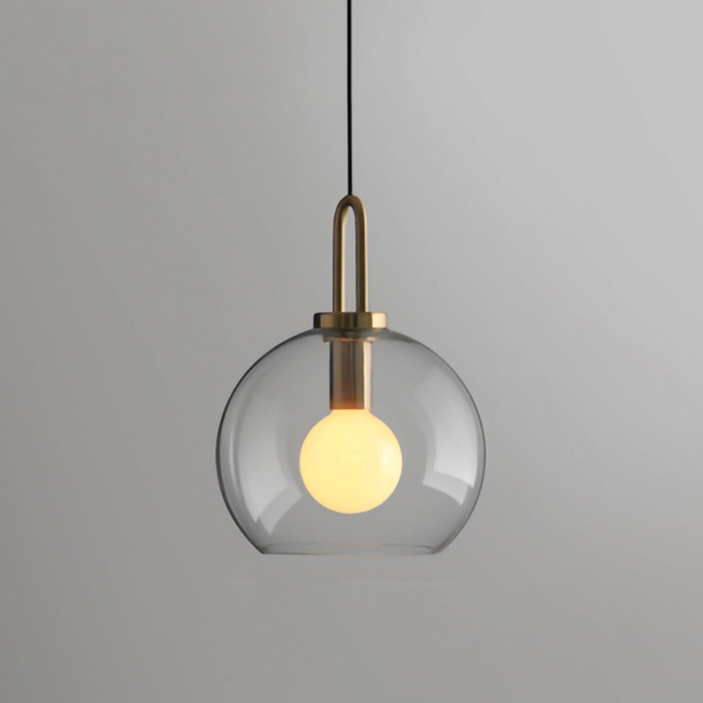 Glass Pendant Light ? 9.8″ x H13.4″ / Dia 25cm x H 34cm / Transparent glass Pendant light