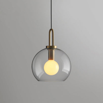 Glass Pendant Light ? 9.8″ x H13.4″ / Dia 25cm x H 34cm / Transparent glass Pendant light