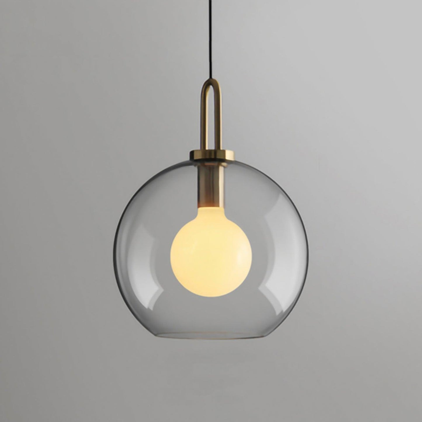 Glass Pendant Light ? 11.8″ x H15.4″ / Dia 30cm x H 39cm / Transparent glass Pendant light