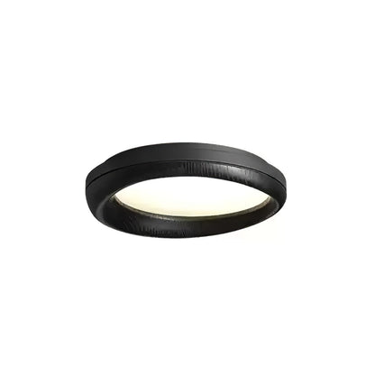 Zenova Wood Ceiling Light Dia 31.5’’ x H 5.5’’ / Black & Black / Warm Light Ceiling lamp