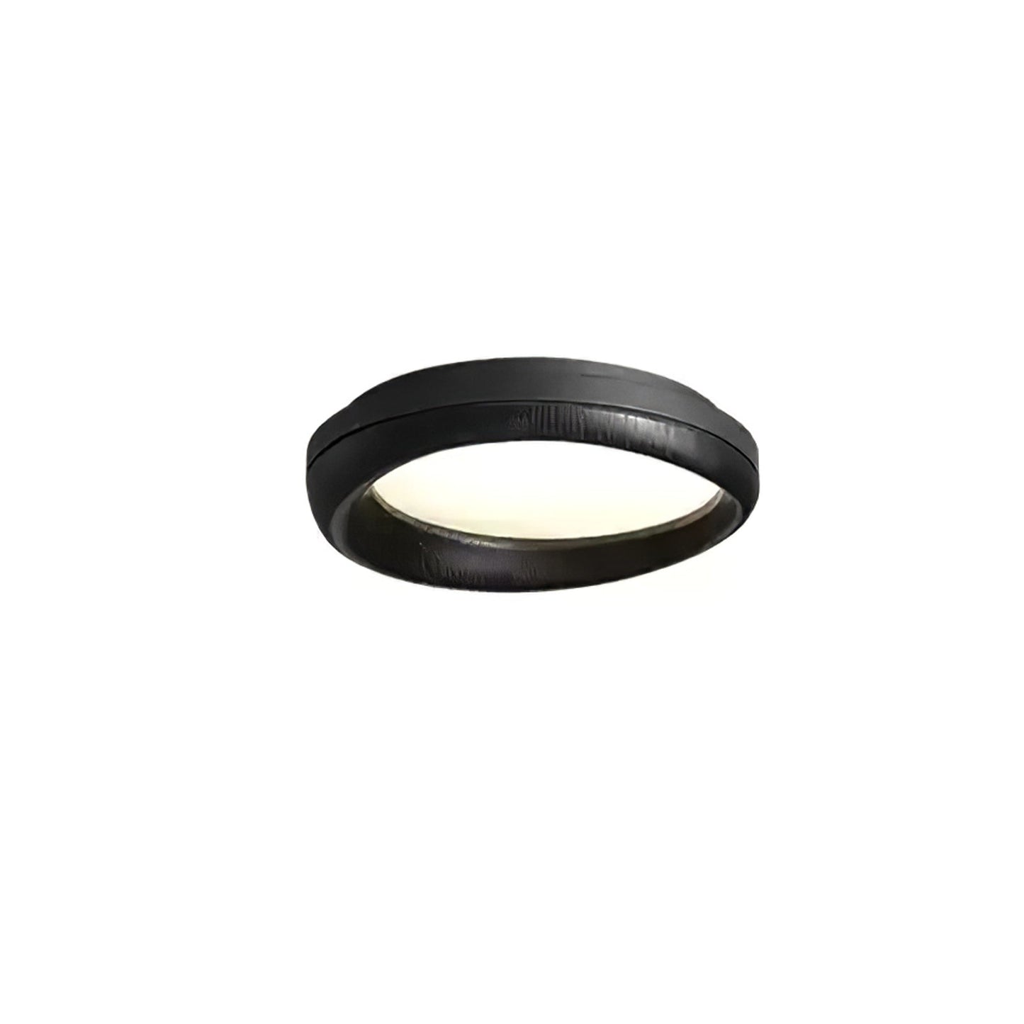 Zenova Wood Ceiling Light Dia 23.6’’ x H 5.1’’ / Black & Black / Warm Light Ceiling lamp