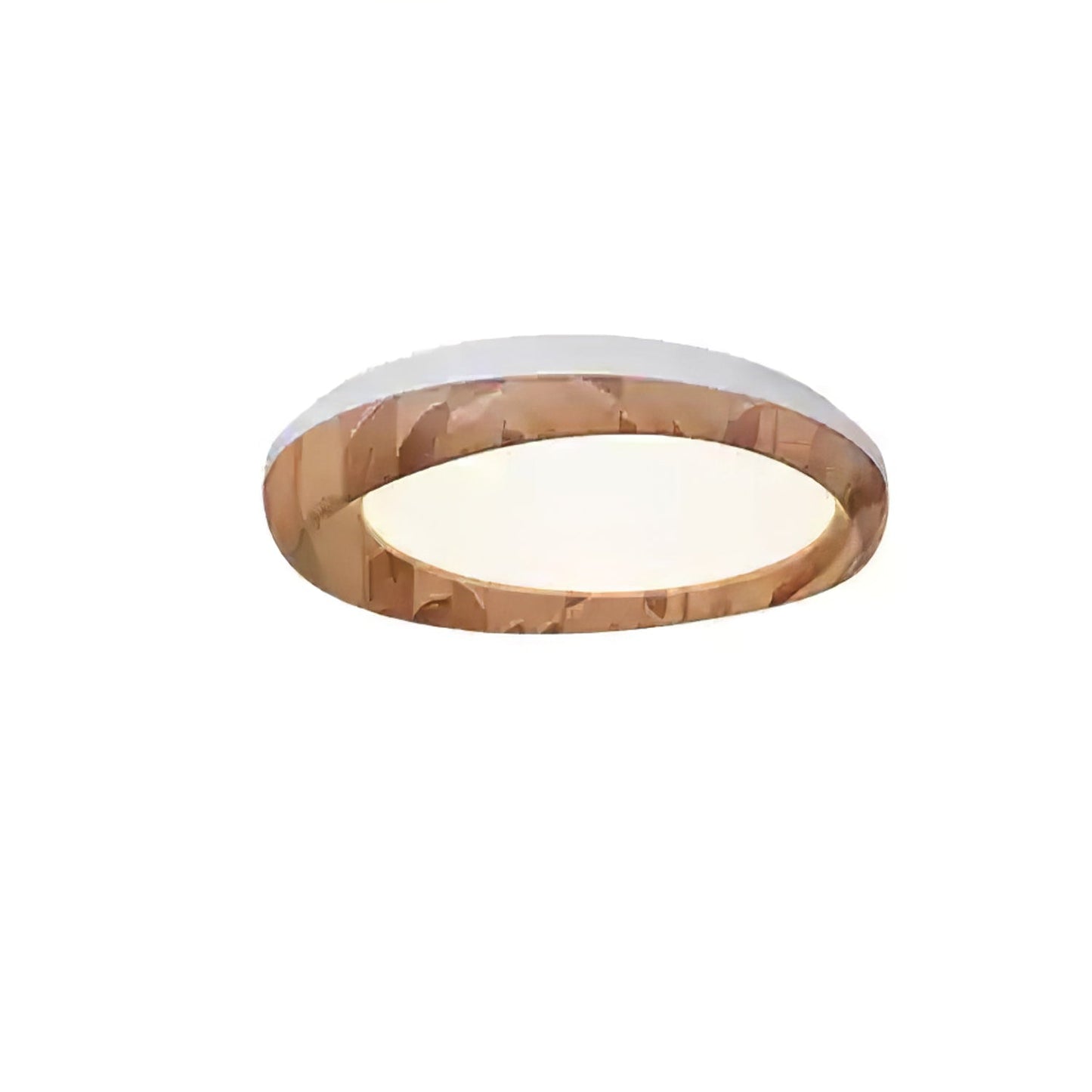 Zenova Wood Ceiling Light Dia 31.5’’ x H 5.5’’ / White & Wood Color / Warm Light Ceiling lamp