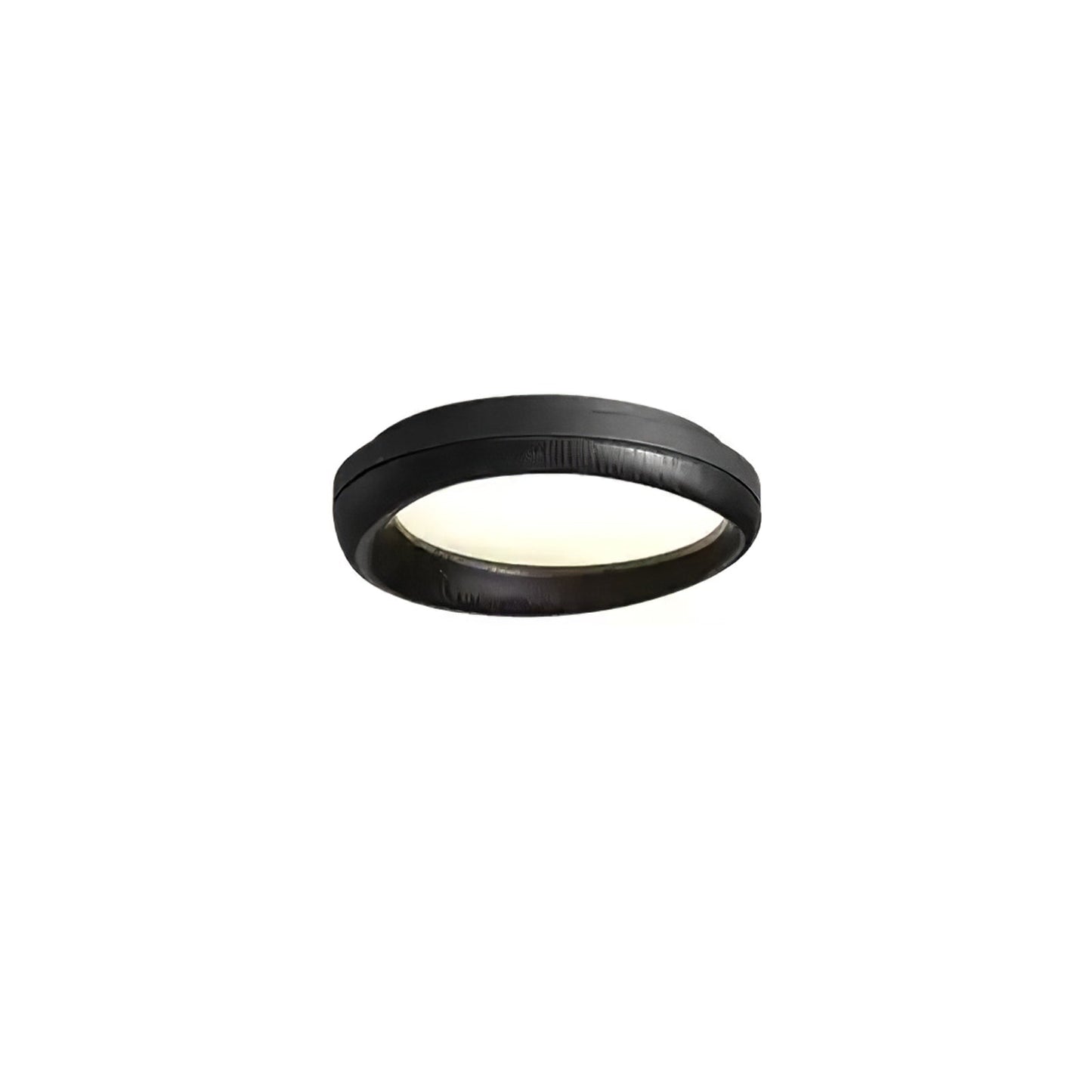 Zenova Wood Ceiling Light Dia 17.7’’ x H 4.7’’ / Black & Black / Warm Light Ceiling lamp